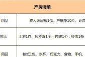 产妇待产包必备清单表分享？如何确保不遗漏重要物品？