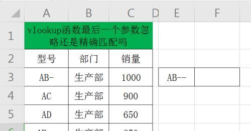 掌握VLOOKUP函数的用法与理解（简化数据处理）  第1张