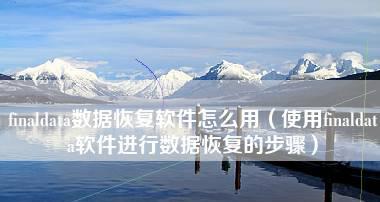 电脑数据恢复软件推荐（选择最好用的电脑数据恢复软件）  第3张