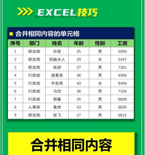表格合并单元格的技巧（让你的表格变得更加简洁与美观）  第1张